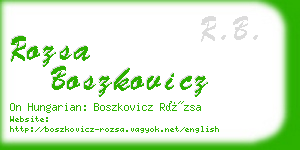 rozsa boszkovicz business card